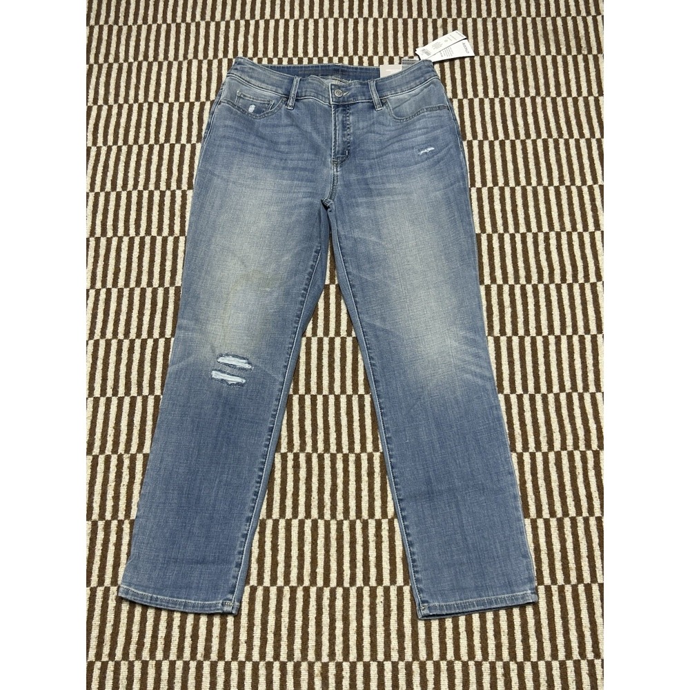 NWTs Chico's So Slimming Girlfriend Slim Leg Crop Denim Jeans Women's Size 0 U